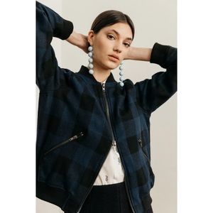 RAILS - Bolton Navy Buffalo Check Bomber Jacket